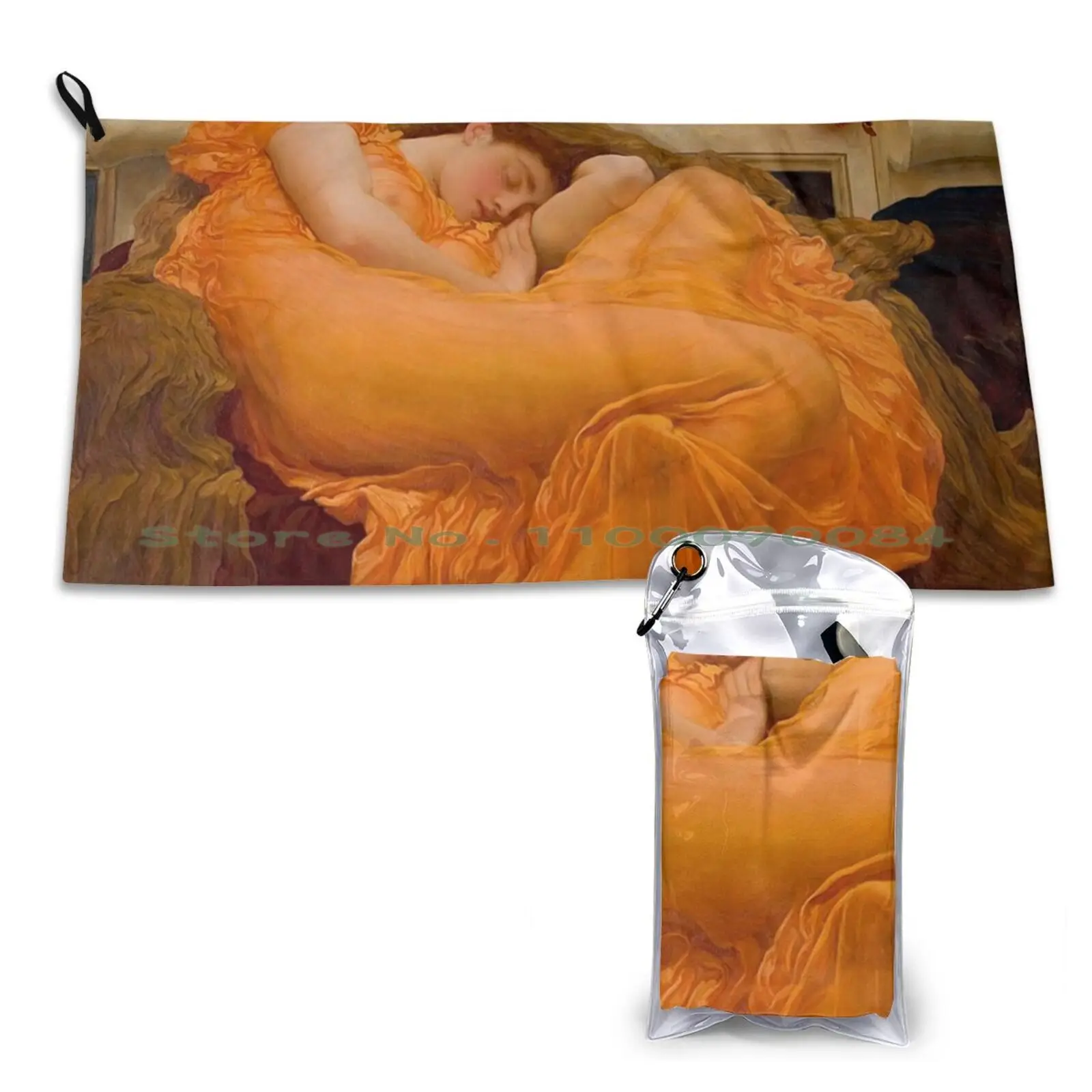 Flaming June-Frederic Leighton Quick Dry Towel Gym Sports Bath Portable Kylie Minogue Silvanemesis 14t Soft Sweat-Absorbent