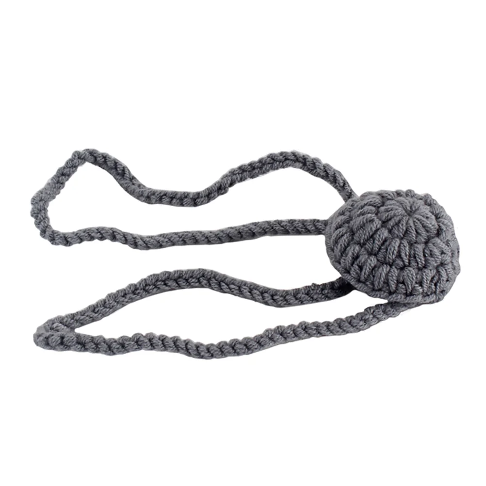 1pc Nose Warmer Personality Hand Made Wool Weaving Nasal Mask Keep Your Nose Warm Antifreeze Unisex Breathable Mask (Grey)