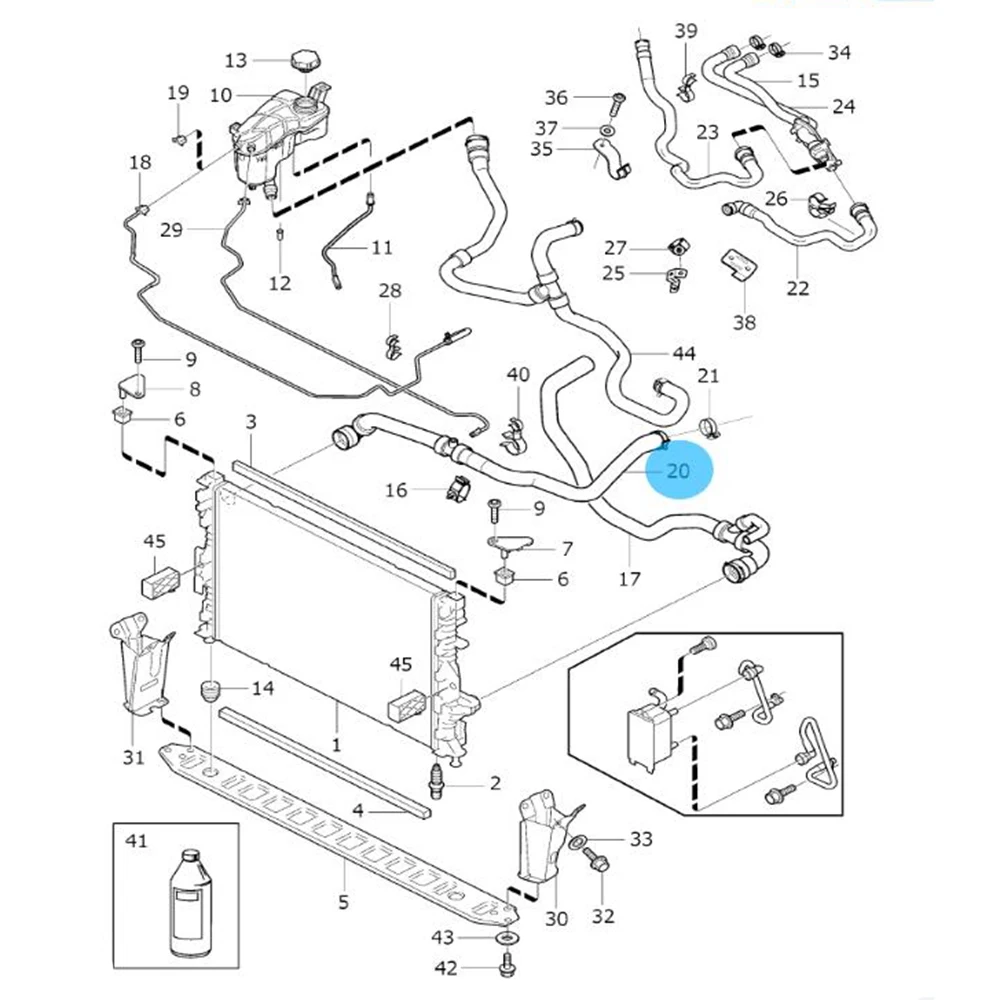 31319605  Radiator hose upper  For VOLVO S80 S60 V70 V60 XC60 2010 2011 2012 2013 2014 2015 2.0T