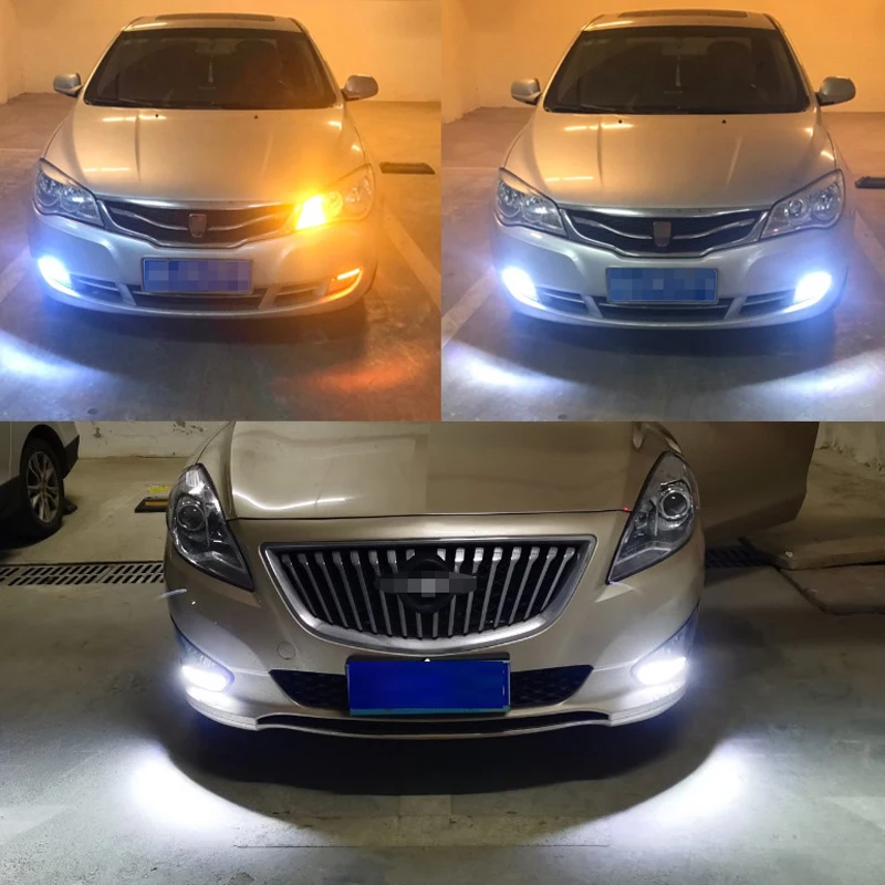 2 adet otomatik Led DRL gündüz çalışan far şerit sarı dönüş sinyali lamba araba far sıralı akış gün ışığı 12V evrensel