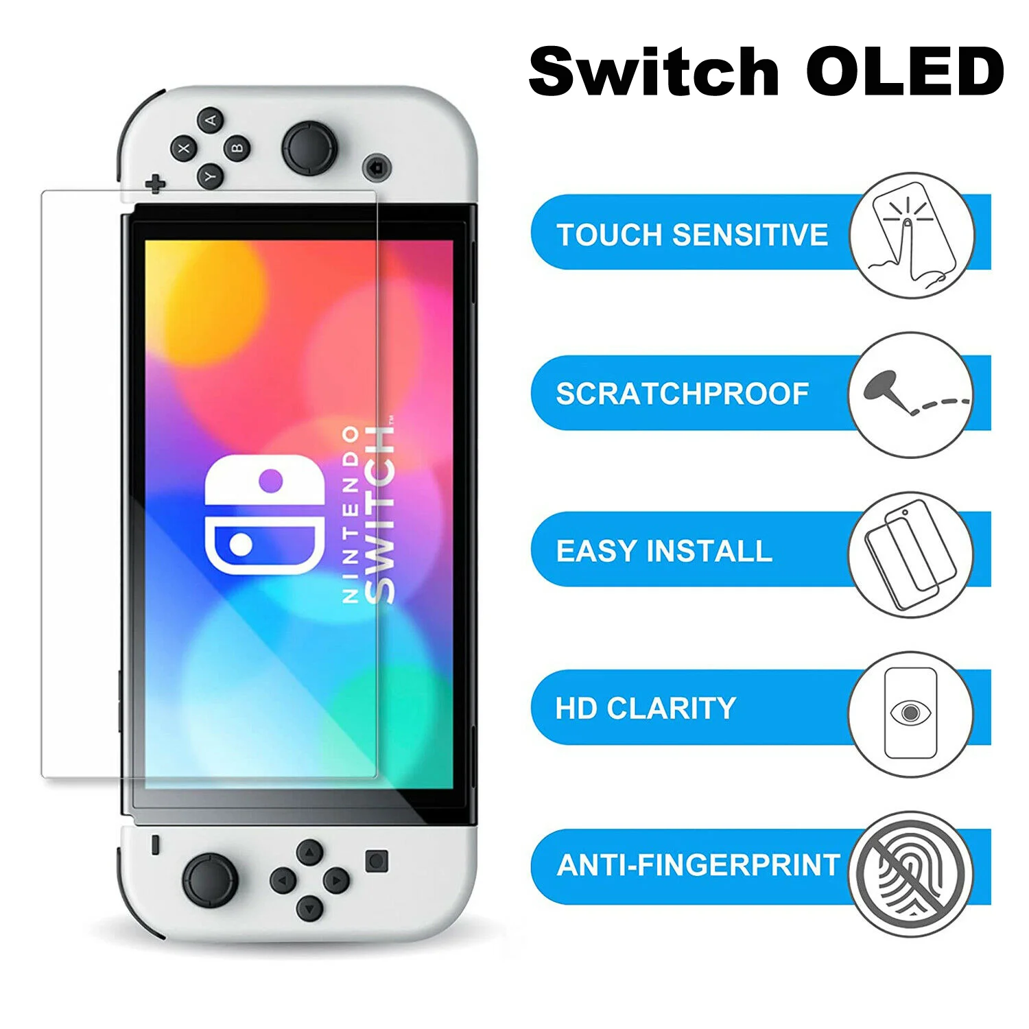 Switch OLED Accessories Kit Storage Carry Case Handbag PC Clear Cover Case With  Nanometer soft film  For Nintendo Switch OLED