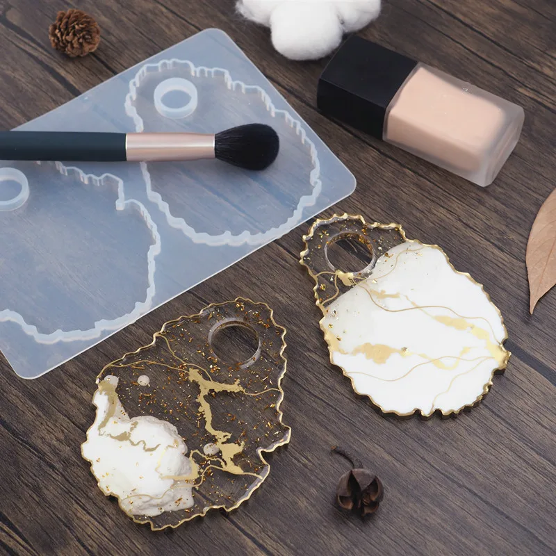 Irregular DIY Epoxy Resin Makeup Tray Dish Mat Silicone Mold Jewelry Tool Silicone  Jewelry Accessories