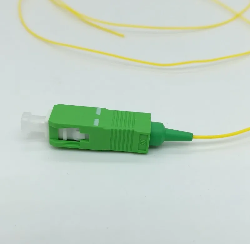 50/PCS  Lot SC/APC fiber Pigtail Simplex 9/125  Single Mode Fiber Optic Pigtail 0.9mm LSZH Yellow