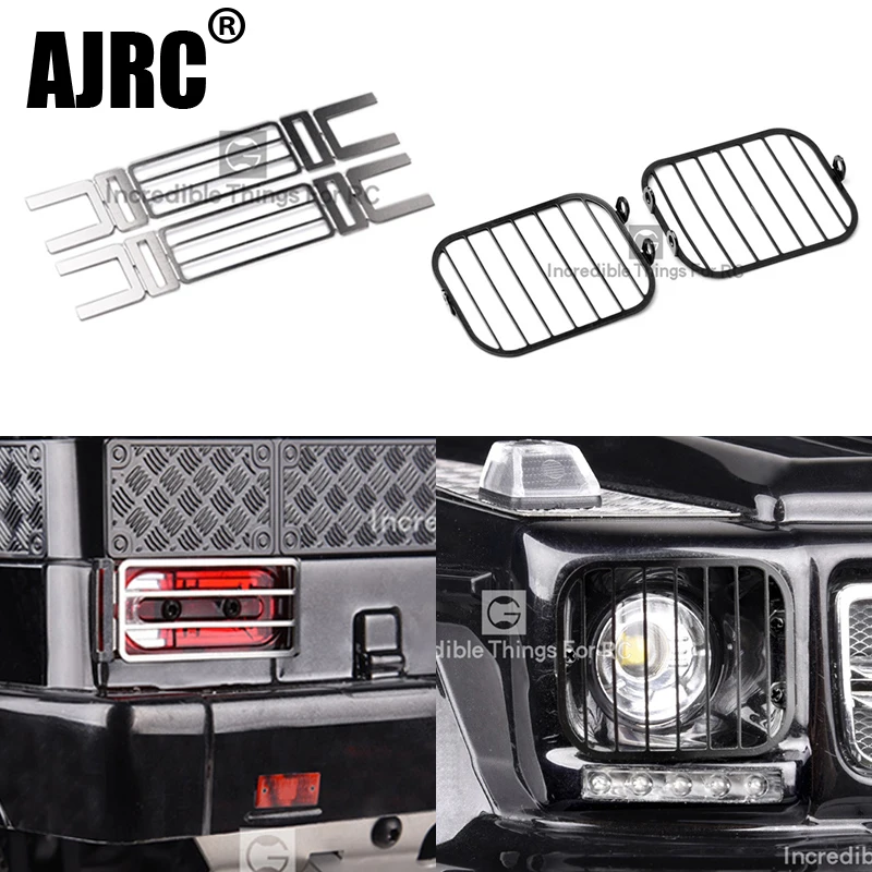 For Traxxas Trx-4 G500 Trx-6 G63 6x6 Metal Headlight Protection Cover Lampshade Tail Lampshade Protective Cover