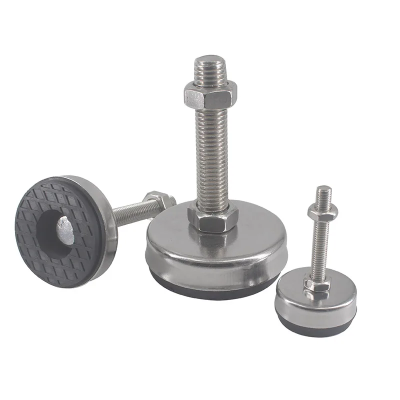 Adjustable Foot Cups Stainless Steel Base 43mm/54mm Heavy Loading Leveling Foot M8/M10/M12 Thread Articulated Feet