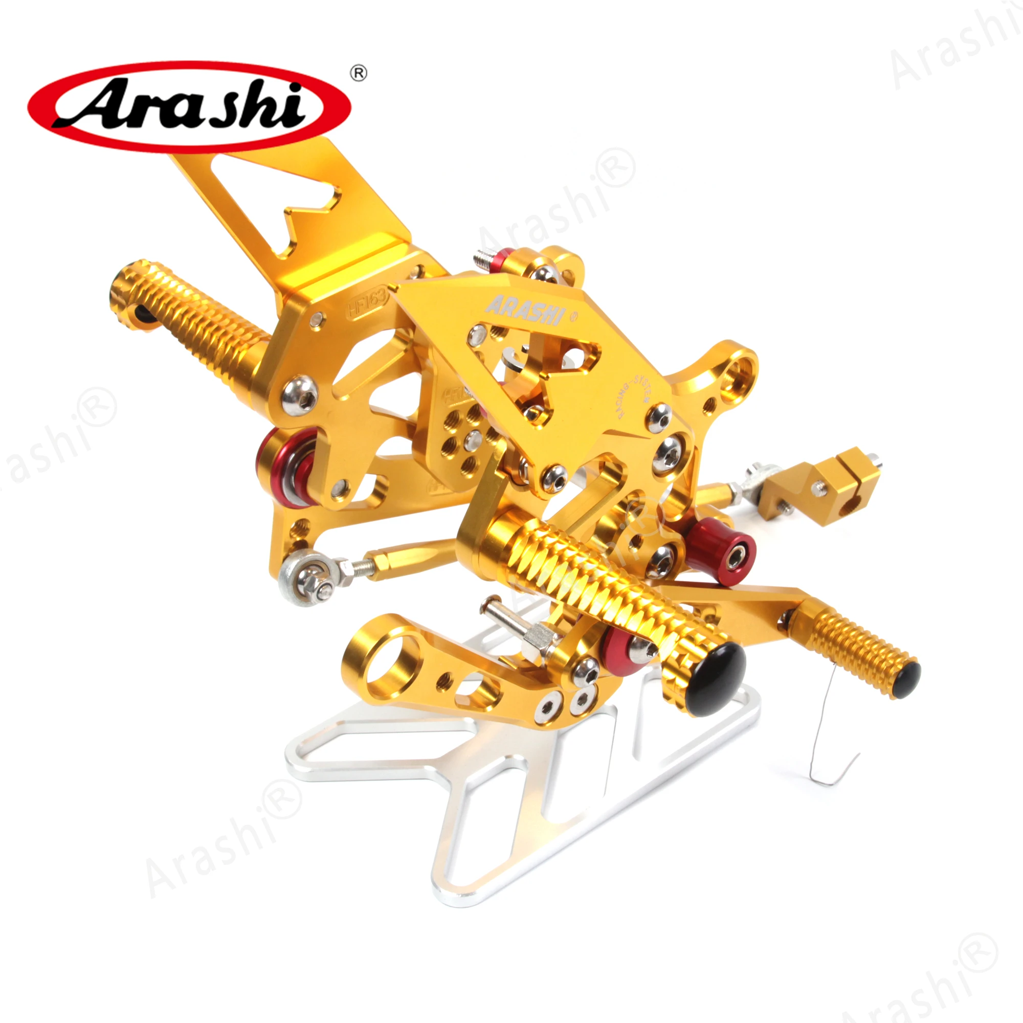 Arashi For APRILIA RSV4 R 2009 2010 2011 2012 CNC Adjustable Footrests Foot Pegs Rider Rearset RSV4 FACTORY 2009-2012 1 Set