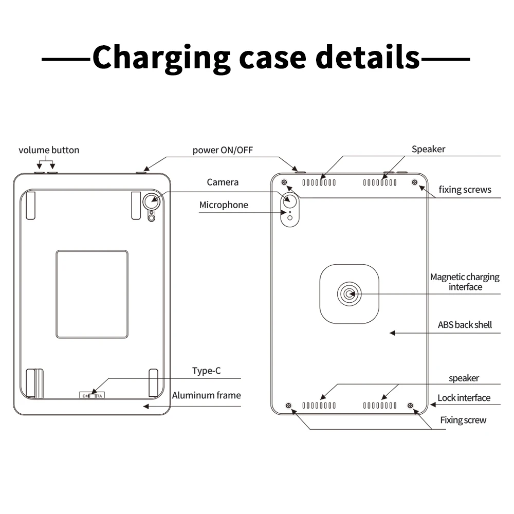 iPad Mini 6th Gen 8.3 inch Wall -Mount Magnetic Stand - Wireless Charging System Adhesive Magnetic Adsorption Technology