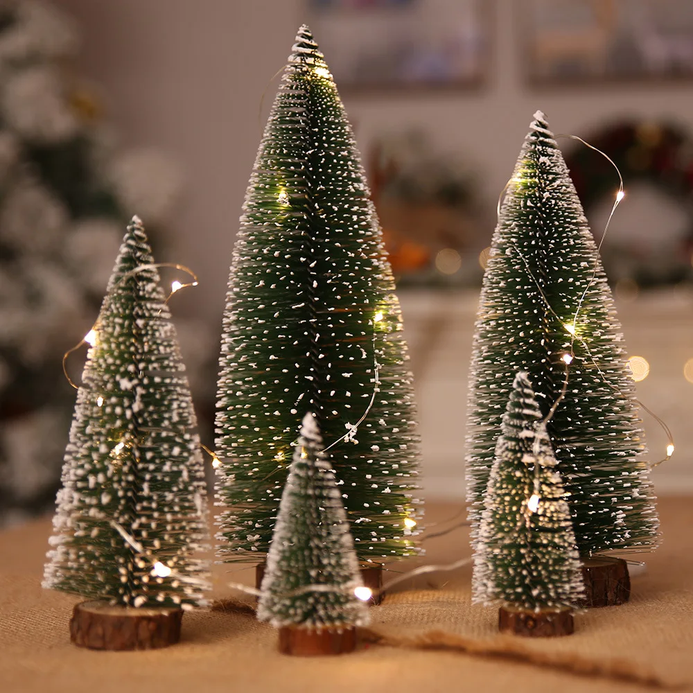 1PCS Christmas Tree New Year's Decoration Products Mini Christmas Tree Fake Pine Tree Christmas Decoration 5 Sizes