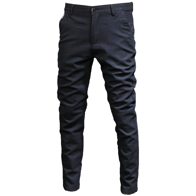 Pantaloni da tuta neri da uomo autunno Business pantaloni Slim Fit dritti formali