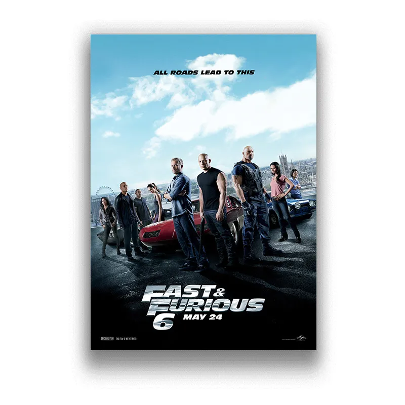 Classic Movie Fast & Furious Series Picture Living Art Home Wall Decor Quality White Coated Paper Poster