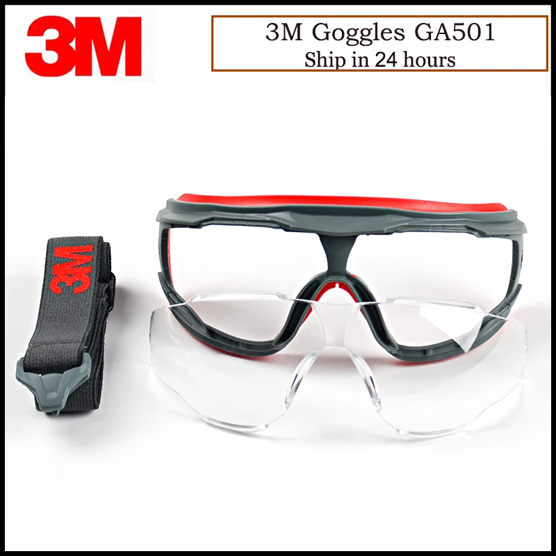 3M GA501 Goggles Windproof Sand Painted Antimist Anti-shock Dustproof Professional Safety Goggles KU003