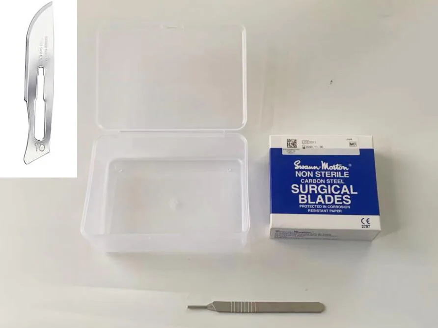 

10# Swann Morton Blade 100PCS Non Sterilized Scapel Blade