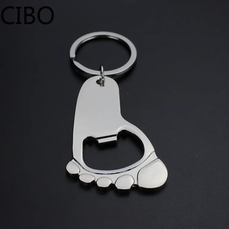 2019 New baby foot Shape Beer Wine Bottle Opener Winebottle Openers Keychain Key Ring Great father Gift