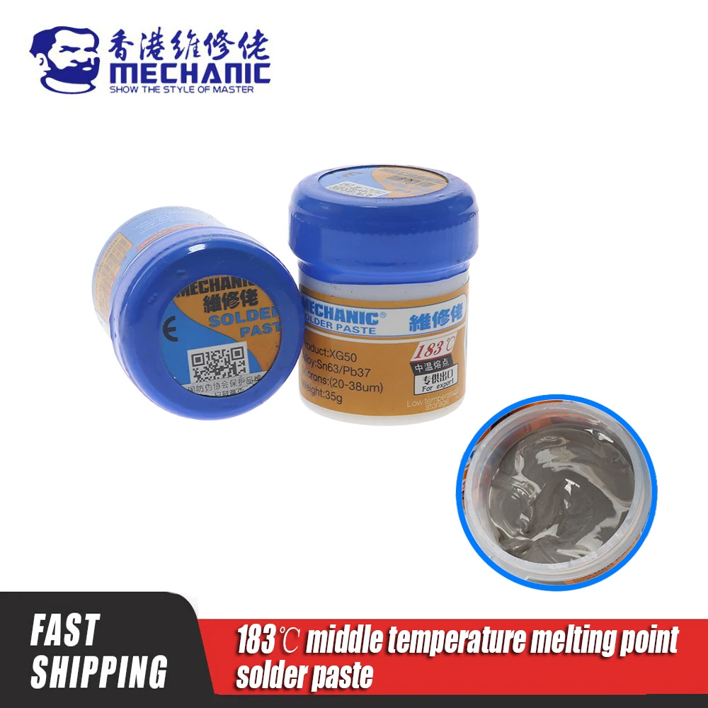 

MECHANIC Soldering Paste Flux XG-50 XG-Z40 Solder Tin Sn63/Pb67 for Soldering Iron Circuit Board SMT SMD Repair Tool Paste Flux