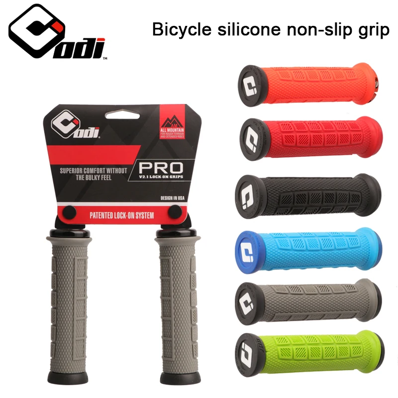 ODI PRO Mtb Cuffs Mountain Bike Grips Silicone Cuffs Bicycle Handle Grip Lock On Handlebar Cover Hoses Cycling Non-slip For BMX