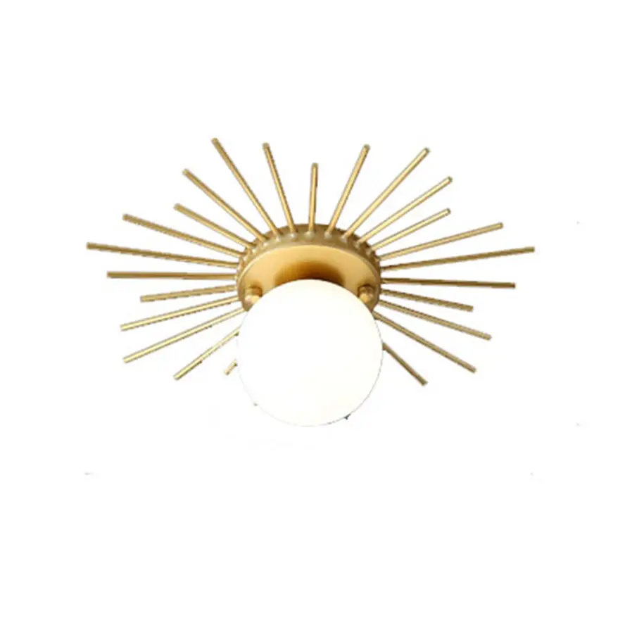 nordic Sun flower glass ball led ceiling lamp for corridor bedroom bedside Minimalism indoor lights home decorative luminaire