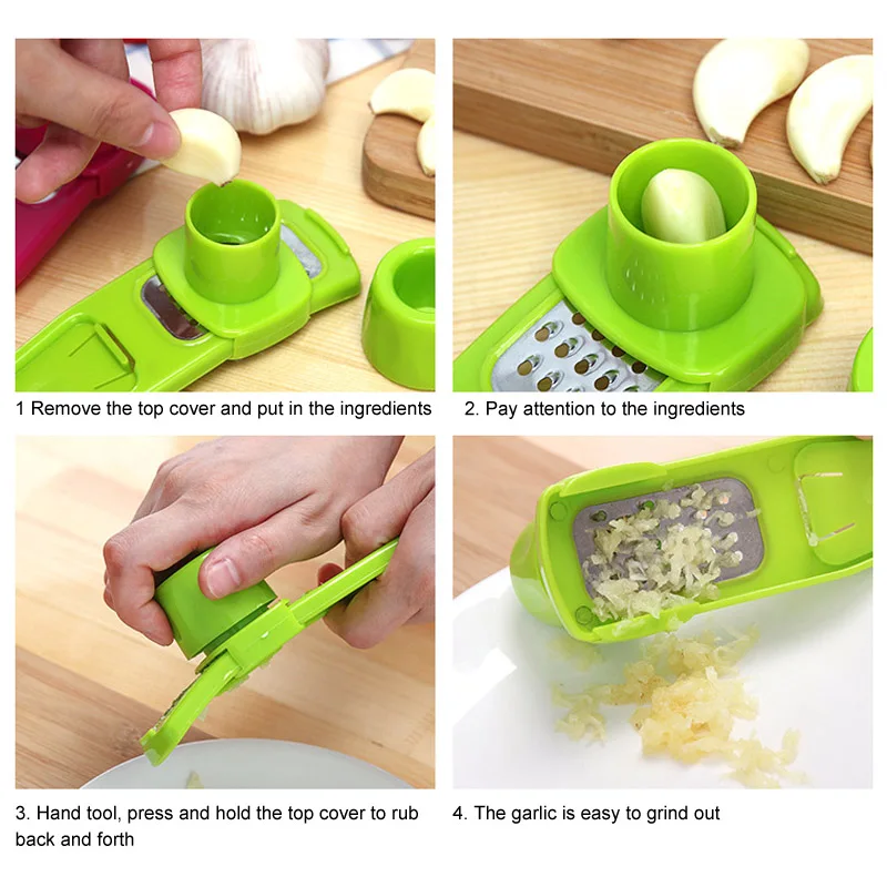 Garlic Peeler Ginger Garlic Press Grinding Grater Planer Slicer Garlic Crusher Chopper Cooking Tool For Kitchen Grater Grinder