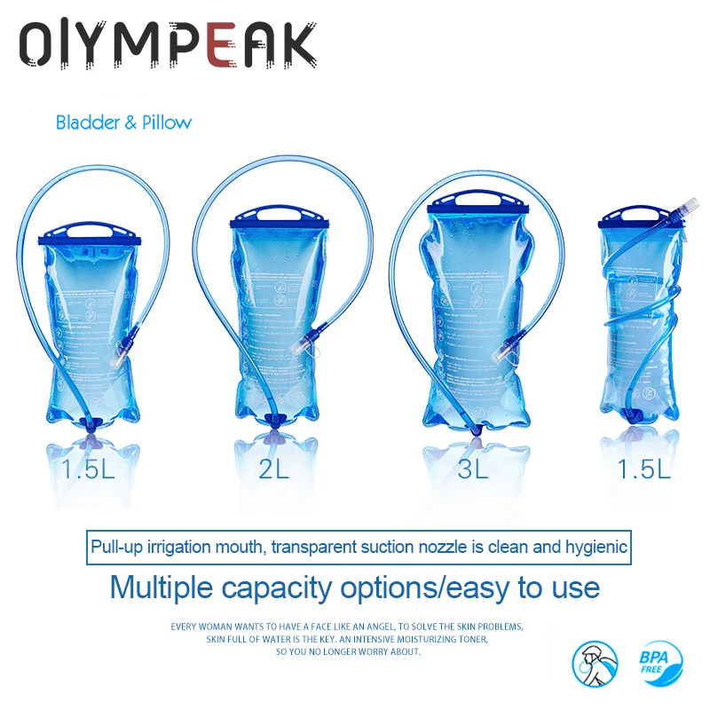 Zbiornik na wodę pęcherz wodny plecak z systemem hydracyjnym worek do przechowywania 1.5L 2L 3L Running Hydration kamizelka plecak na Camping piesze