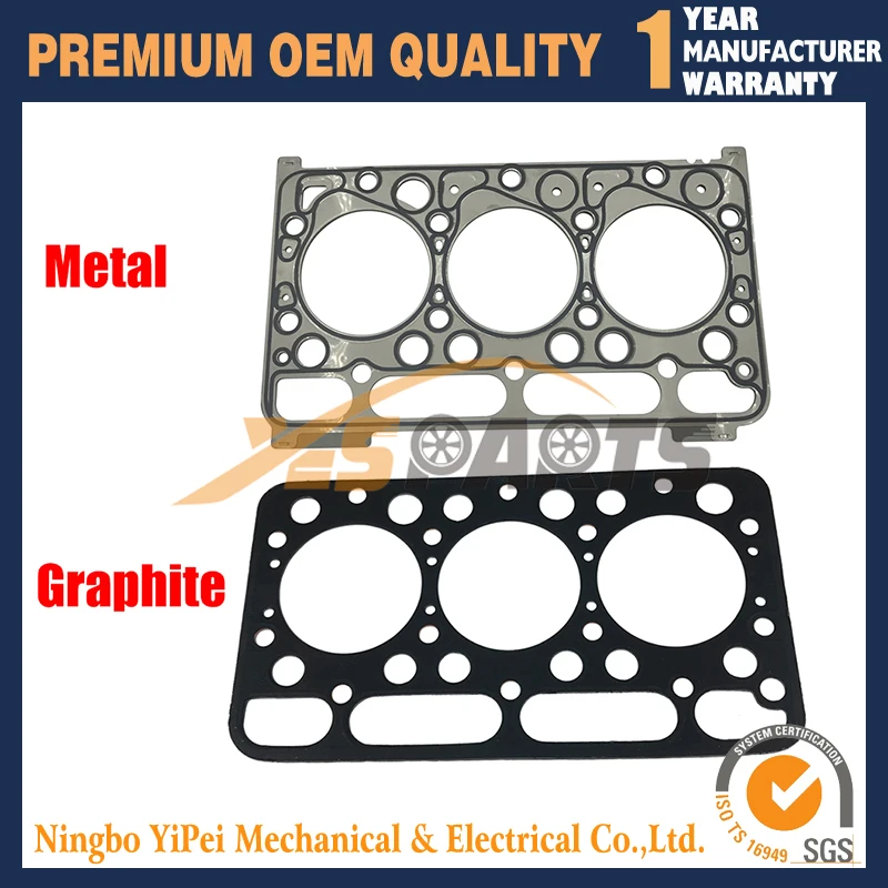 Cylinder Head Gasket For Kubota D1302 D1302A Engine KH11H KH60 Tractor