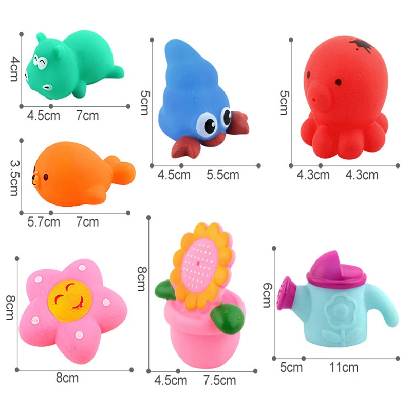 Fishing Toys Network Bag Pick up Toy Kids Soft Rubber Animals   Summer Swimming Play Water Bath Doll Water Spray Bath Toys