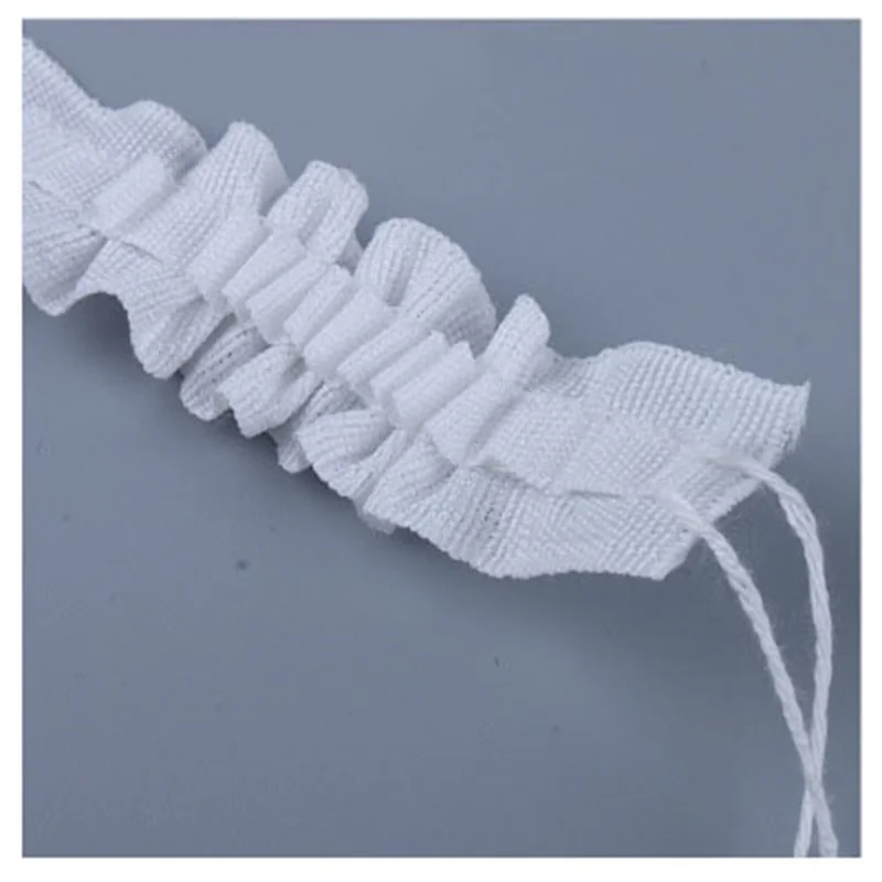 2-line Drawstring Pleated Tape 2.5cm Width For Korean hook lifting hook Tape Cotton Blended DIY Curtains Accessories