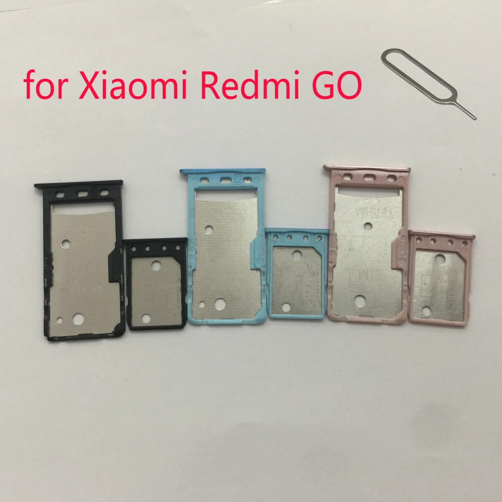 

Phone SIM Card Tray Adapter For XIAOMI Redmi GO Original Housing New Micro SD Card Holder For Xiaomi GO