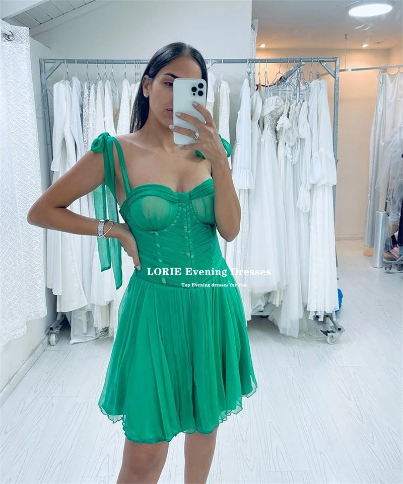 LORIE Prom Dresses Vestidos De Fiesta Chiffon Strap Butterfly Short Homecoming Graduation Dress Boho abiti da sera 2021