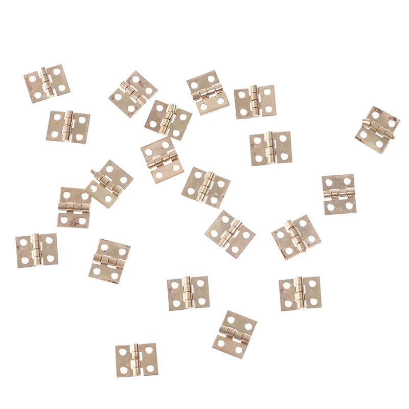 20pcs/lot Mini Cabinet Hinges Furniture Fittings Decorative Small Door Hinges for Jewelry Box Furniture Hardware 8mm*10mm