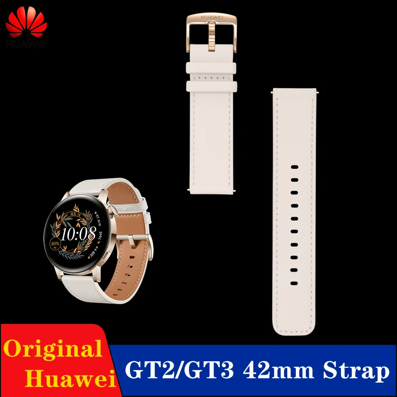 Huawei GT3pro-pulsera de silicona de goma para mujer, banda de reloj Original de 43mm y 20mm, correa de cuero de 42mm para Huawei GT2 GT3