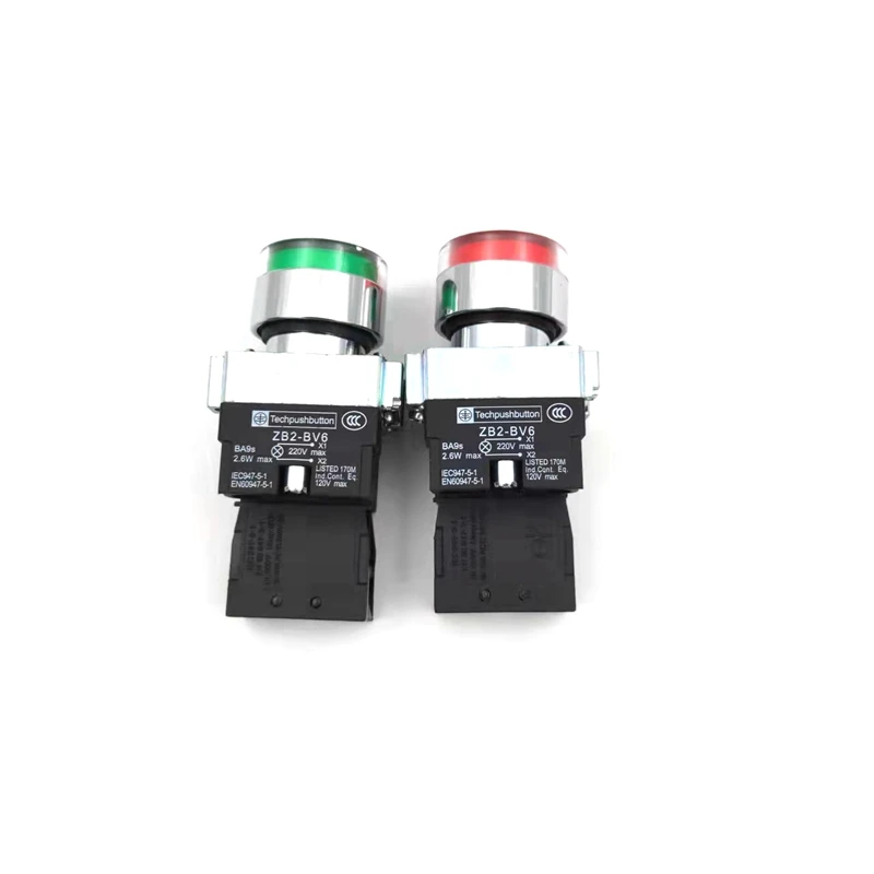 22MM Momentary Reset Push Button Switch XB2-BW3161/BW3361/BW3462/BW3561/BW3661 Round Illuminated With Lamp Light