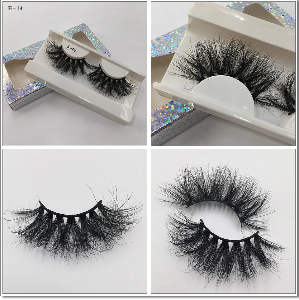Neue nasse flauschige Nerz Wimpern mit Spikes Make-up Anbieter 16mm 18mm 25mm Volumen lang natürlichen Look Nerz Wimpern Großhandel – Detail 32