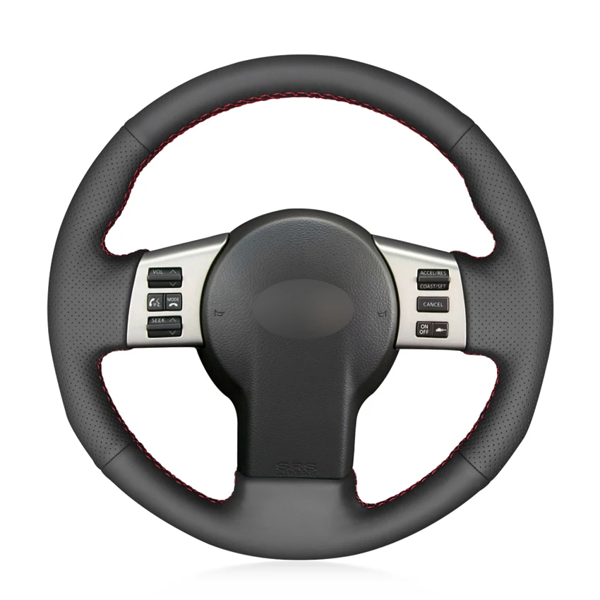 

Сшитая вручную Черная кожа чехол рулевого колеса автомобиля для Infiniti FX FX35 FX45 2003-2007 2008 Nissan 350Z 2002-2009