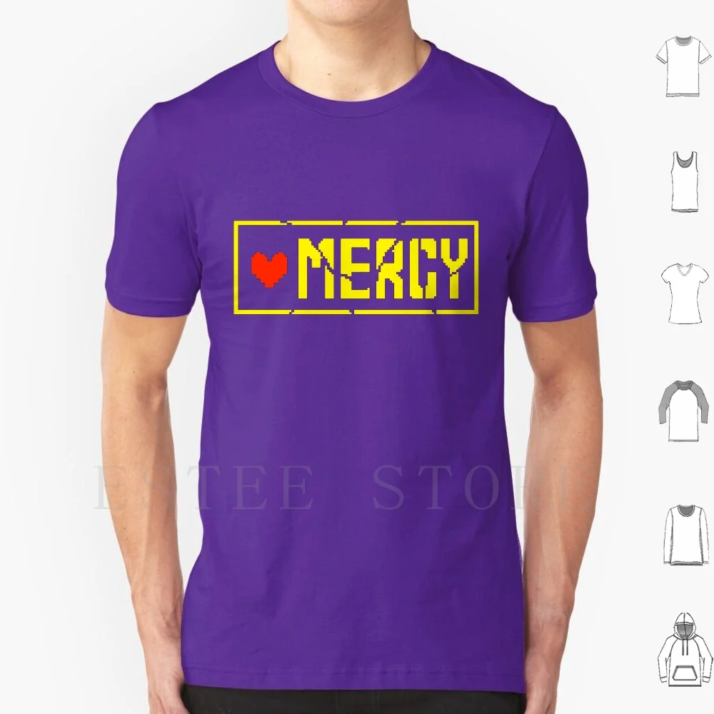 Undertale Mercy T Shirt DIY Big Size 100% Cotton Undertale Mercy Asgore Battle Sans Toriel Papyrus Undyne Frieds Pacifist