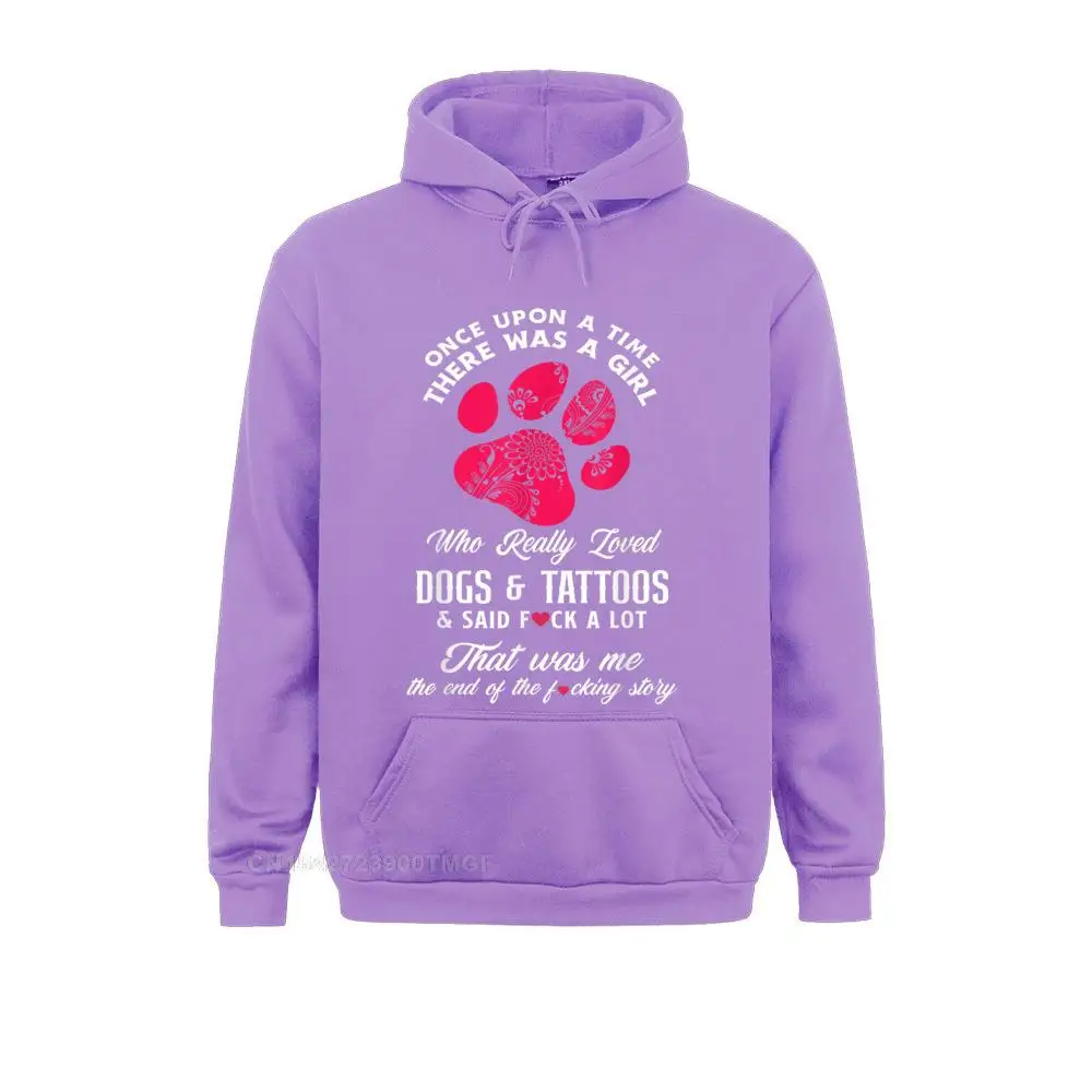 Women Funny Girl Loves Tattoos Dogs Tattoo Dog Lover Long Sleeve Hoodies Mens Sweatshirts Normal Clothes Fashion