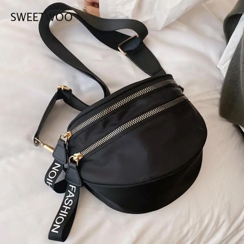 Women Large Capacity Faux Leather Waist Bag Chest Crossbody Bag Faux Leather Crossbody Bag With Phone Strap