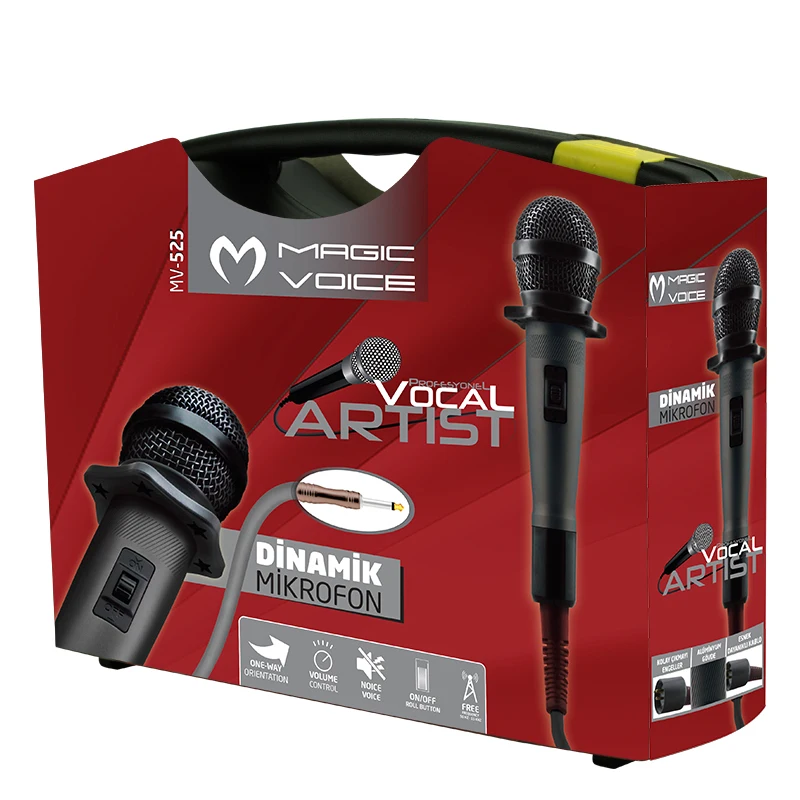 MAGICVOICE MV-525 DYNAMIC PROFESSIONAL WIRED HANDHELD MICROPHONE (4.5 MT WIRED)