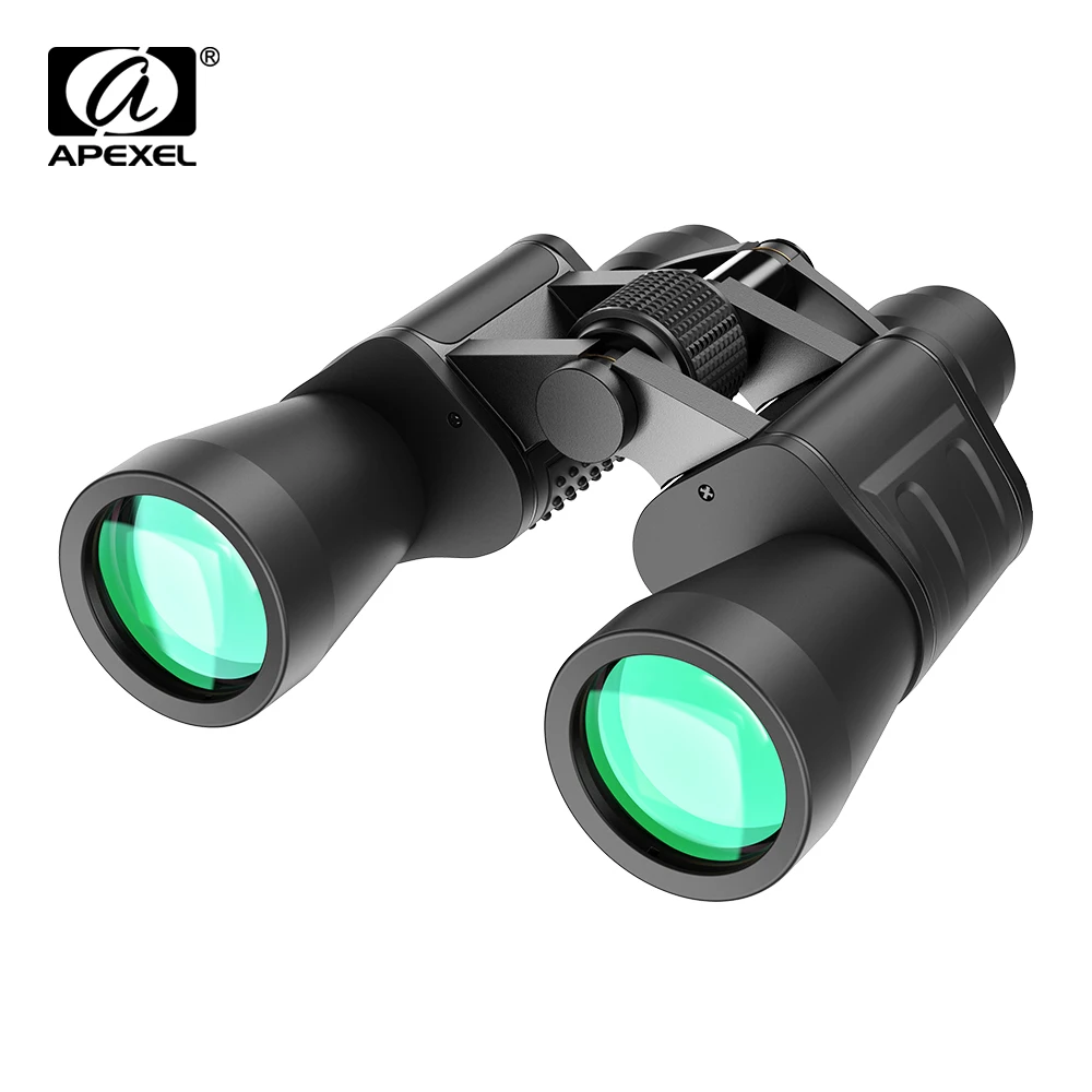 APEXEL 10-30x50 Powerful Binoculars Long Range Pocket Spotting Zooming Telescope Eyeglass For Tourism Hunting Camping Equipment