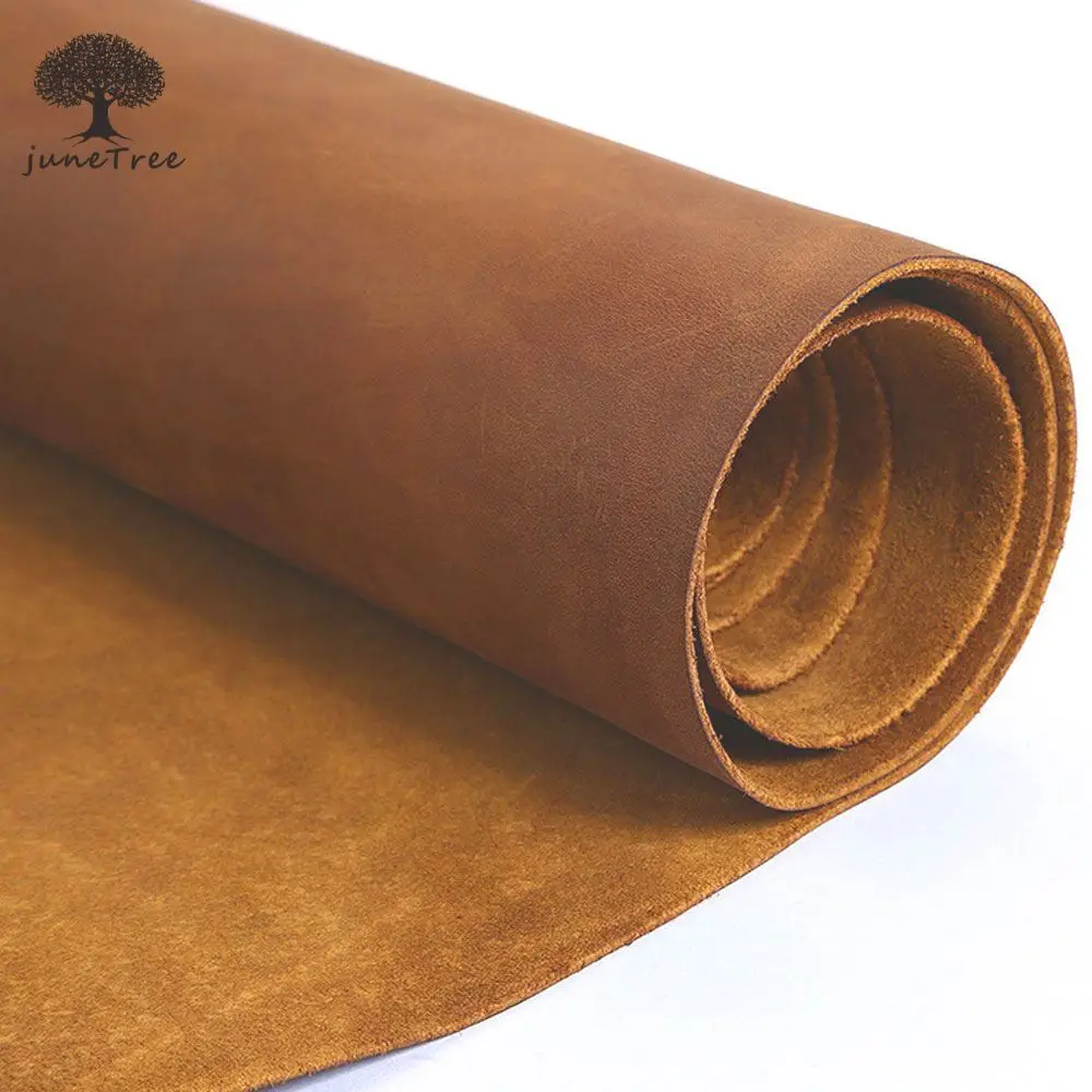 Large size Tanned Leather Piece DIY Genuine Leather Material Full Grain cowhide cow leather brown thick skin 2.0 mm