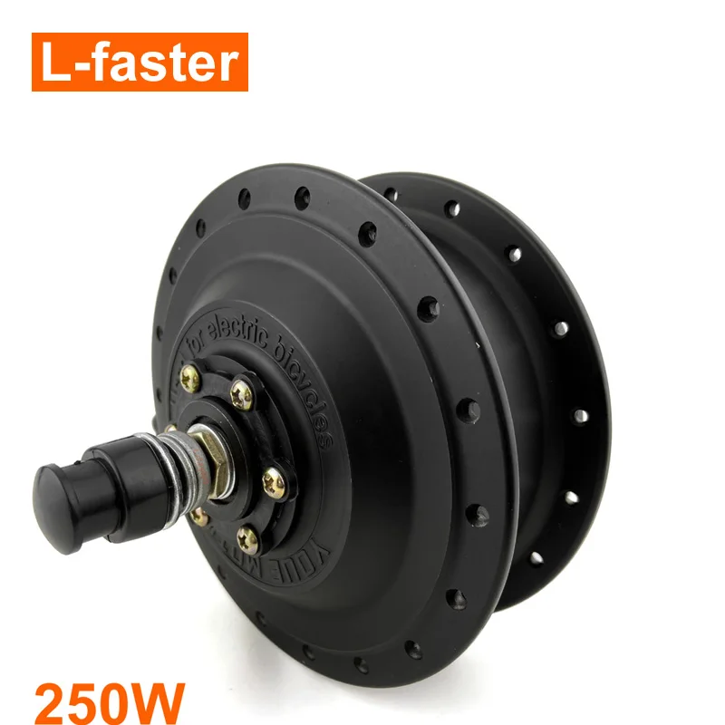 Front Drive 24V 36V 48V 250W Electric Bicycle Brushless Geared Motor Hub For Black 20 Inch Brake Disc Rotor E-Bike Power Wheel