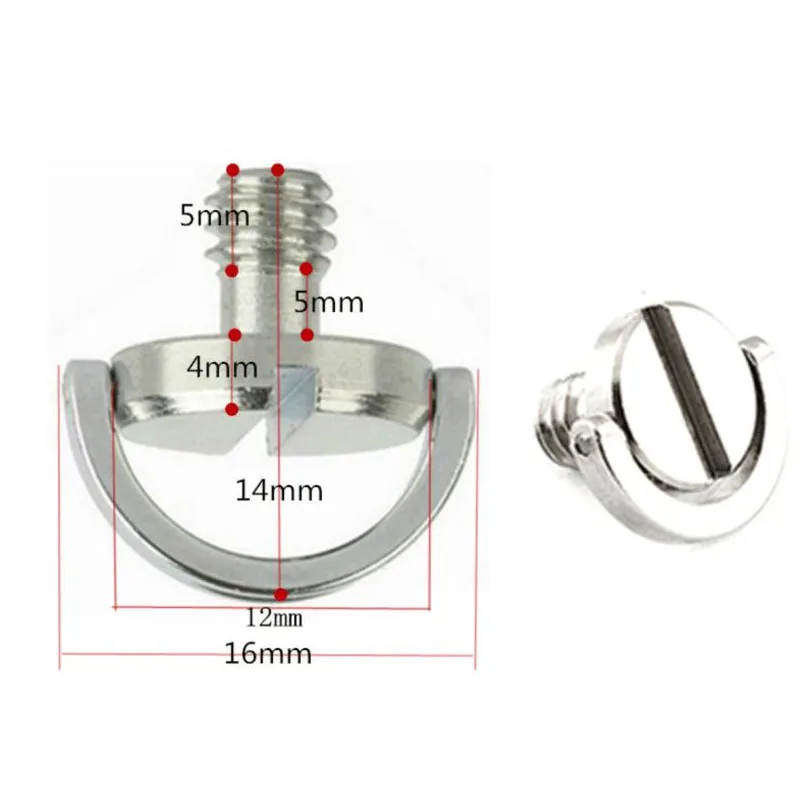 DSLR 카메라 삼각대 퀵 릴리스 플레이트 용 1/4 "D-링 카메라 나사