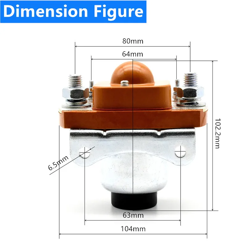 MZJ-400A ZJ400A 1NO Normal-Open 12V 24V 36V 48V 72V SZJ400A DC Contactor for Motor Forklift Electromobile Grab Vehicle Car Winch