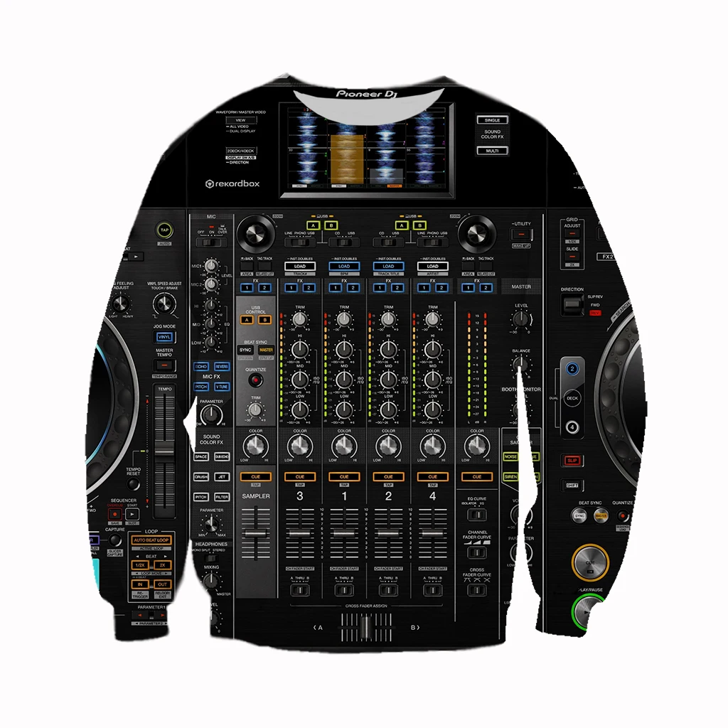 Pioneer DJ Audio 3D full Printing Men Autumn Hoodie Unisex Casual zipper hoodies DJ disco Streetwear Jacket Tracksuits DK318