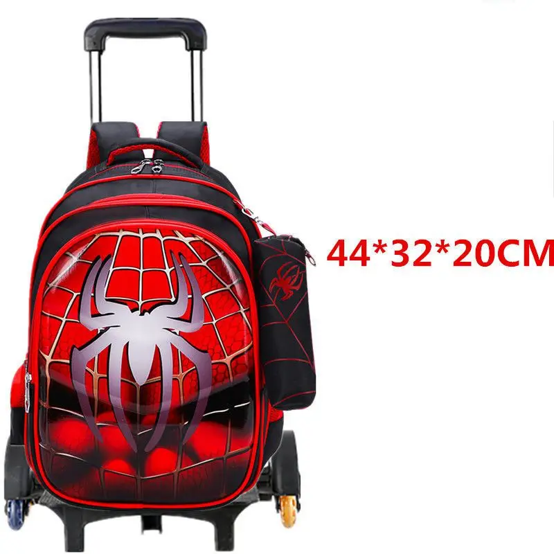 Carton School Trolley Bags for boys PU rolling backpack for school kids wheeled backpack children school trolley bag for kids