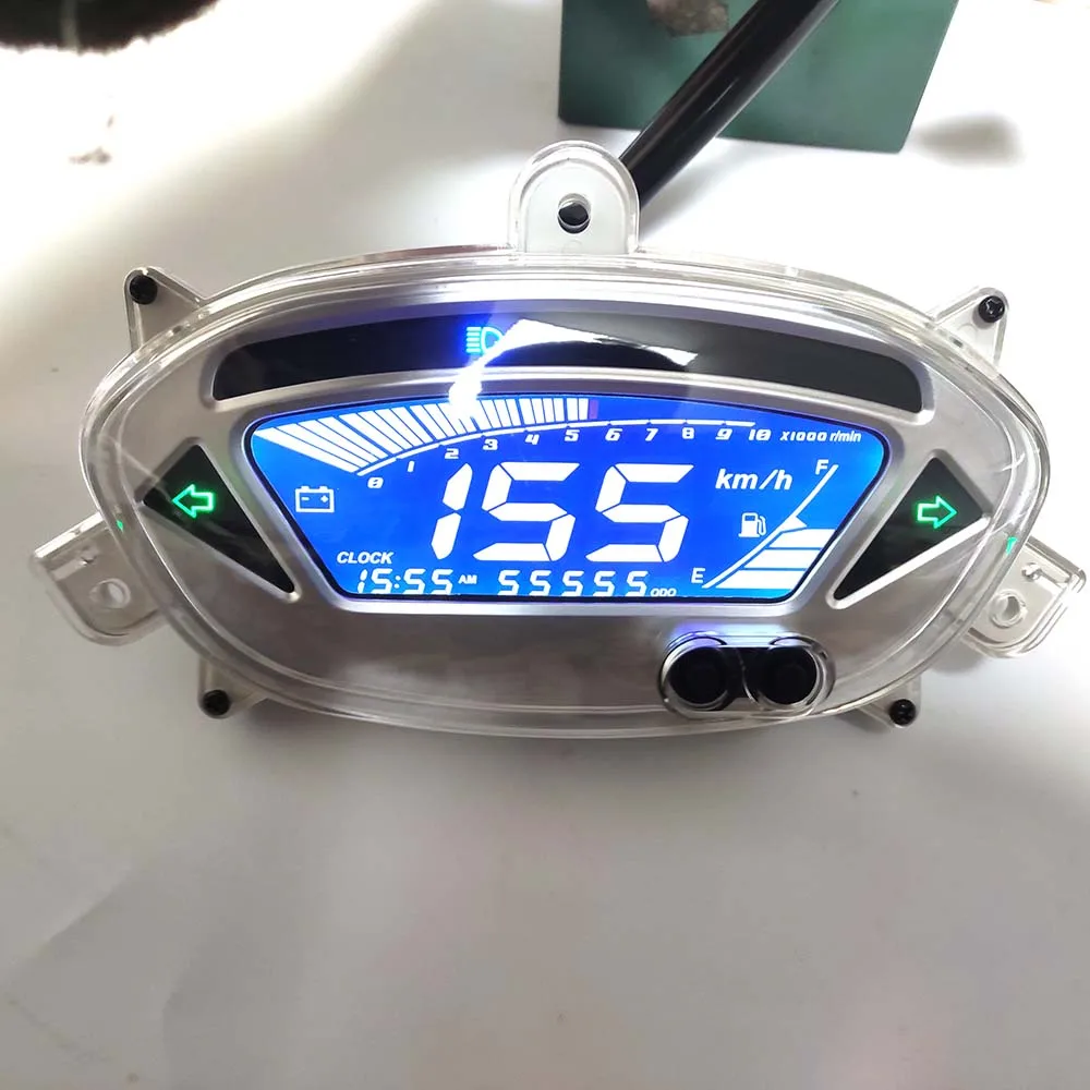 Motorcycle LCD Digital Speedometer Odometer Backlight Motorcycle Odometer Suit For GY6 Yamaha for Honda Speed Sensor