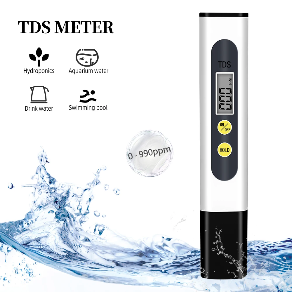 

TDS-метр, цифровой тестер воды 0-9990ppm, анализатор качества питьевой воды, монитор, фильтр, быстрый тест, раньше