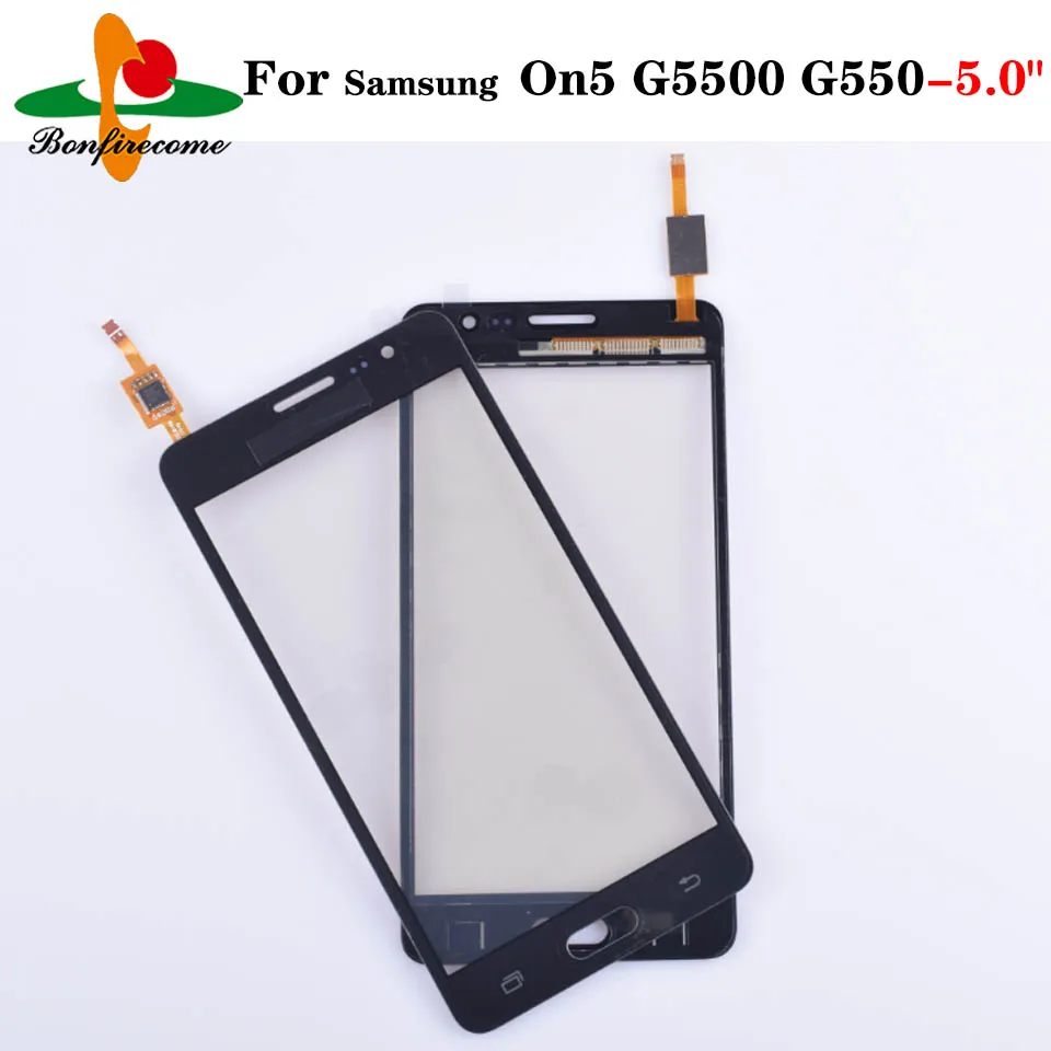 

10Pcs\lot On5 G5500 Touch Panel For Samsung On 5 G5500 G550 Touch Screen Digitizer Sensor Front Glass Lens with flex cable