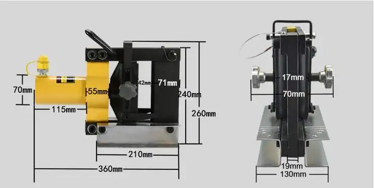 CB-150D portable high precision hydraulic bending machine small split type hydraulic bending machine micro vertical copper busba