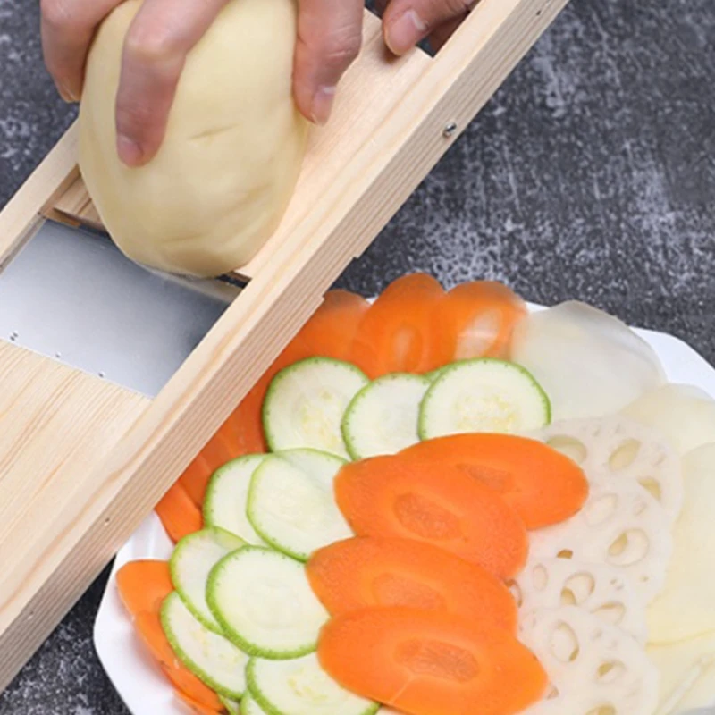 Pisau Pencacah Kubis Kayu Pemotong Sayur Parutan Sayuran Alat Dapur