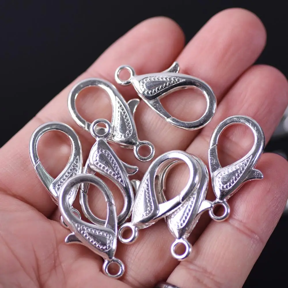 5Pcs 30X17มม.สีเงินโบราณโลหะ Lobster Clasps Hooks คลิปสำหรับสร้อยข้อมือทำ DIY หัตถกรรมผลการค้นหา