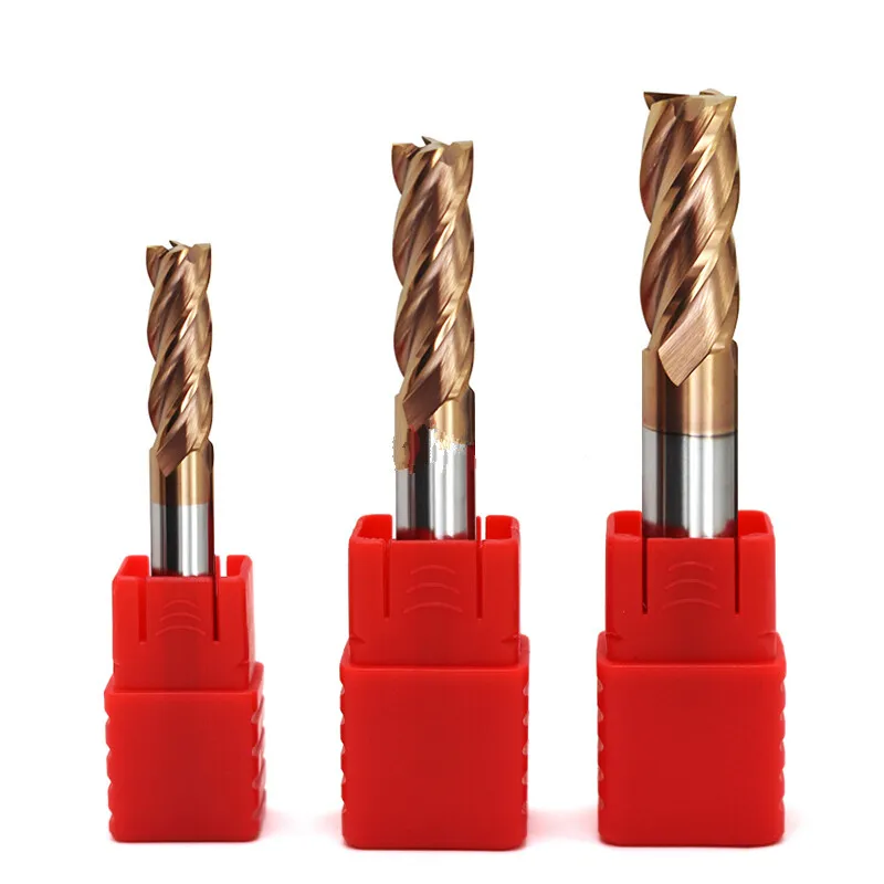 Tungsten Steel Milling Cutter Alloy Coating HRC60 4 Flute Face Mill Metal CNC Cutting tool high quality Milling Tool